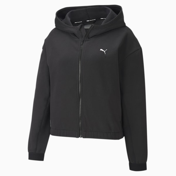 Train Favorite Women's Full Zip Fleece Hoodie, Puma Black, extralarge