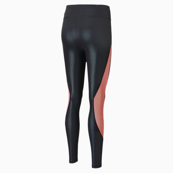 Pearl Print High Waist 7/8 Women's Training Leggings, Puma Black-Nrgy Peach, extralarge-IND