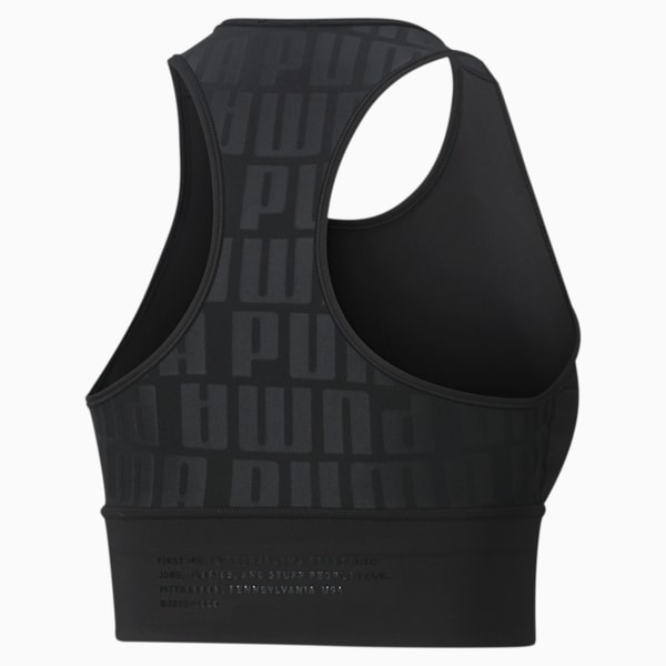 PUMA x FIRST MILE Mid Impact Long Line Women's Training Bra, Puma Black, extralarge-IND