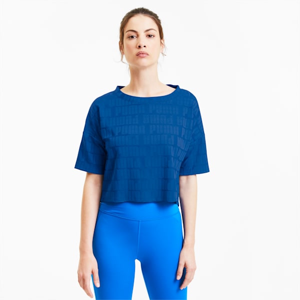 PUMA x FIRST MILE Mono Women's Training Tee, Lapis Blue, extralarge