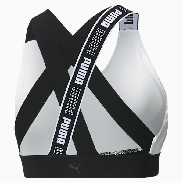 Puma High-Neck Racerback Mid-Impact Sports Bra - Macy's