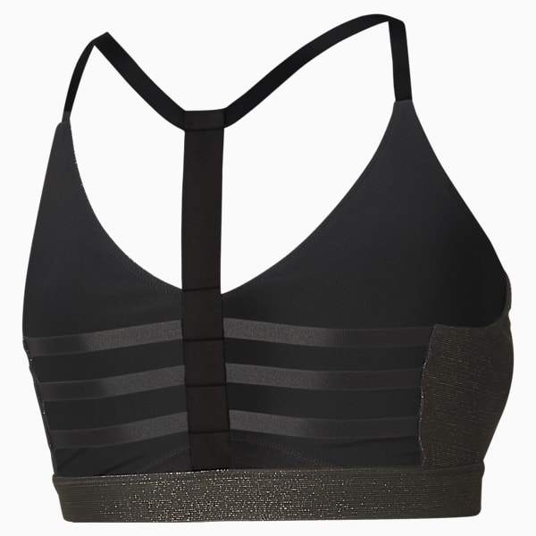 Low Impact Strappy Women's Training Sports Bra, Puma Black, extralarge-IND