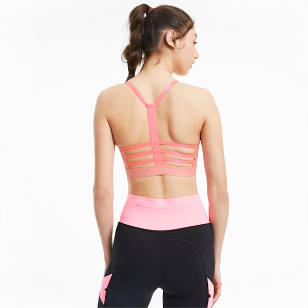 Low Impact Strappy Women's Training Sports Bra, Luminous Peach, extralarge-IND