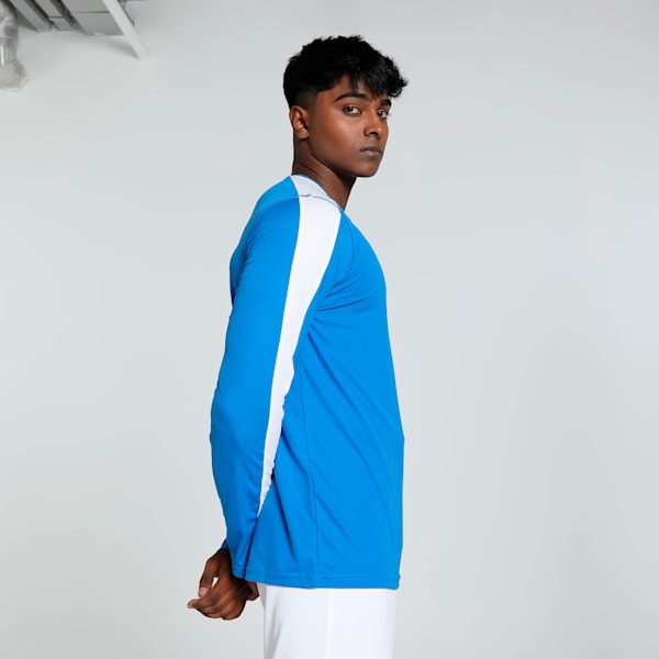 Cross the Line Long Sleeve Men's Track and Field Performance Fit T-shirt, Team Power Blue-Puma White, extralarge-IND