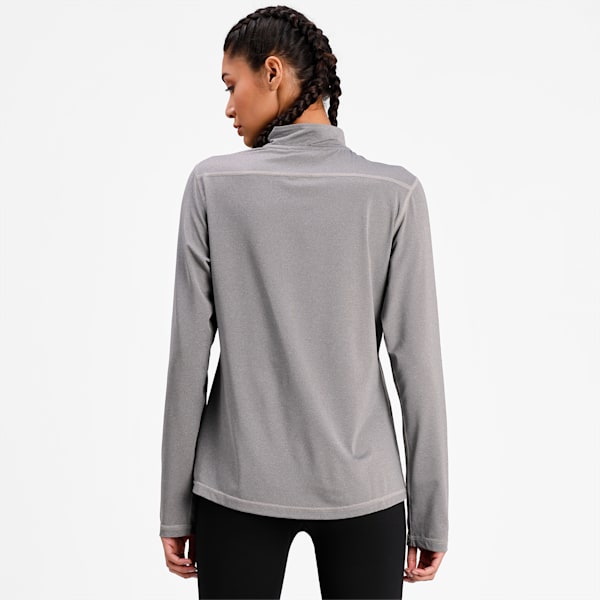 Cross The Line Quarter-Zip Women's Performance T-Shirt, Medium Gray Heather, extralarge-IND