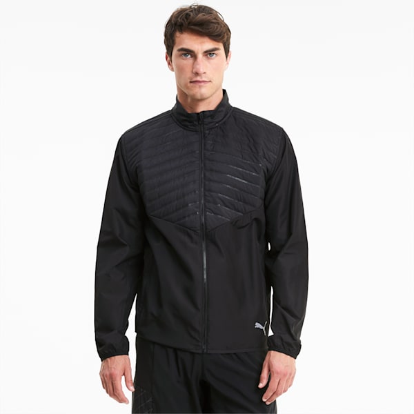 Favourite windCELL Men's Puffer Regular Fit Running Performance Jacket, Puma Black, extralarge-IND