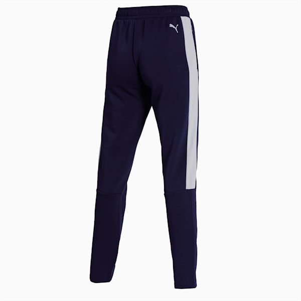 PUMA Men's Active Sweatpants, Peacoat-Fizzy Yellow, extralarge-IND