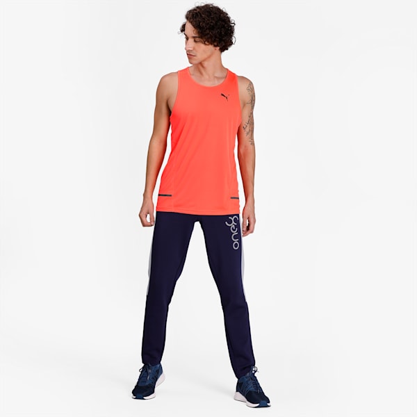 PUMA Men's Active Sweatpants, Peacoat-Fizzy Yellow, extralarge-IND