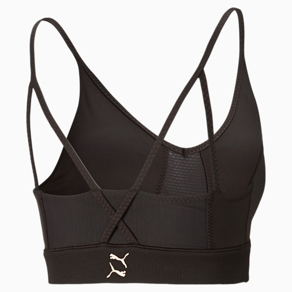 Puma Studio Granola light support strappy sports bra in black PUMA