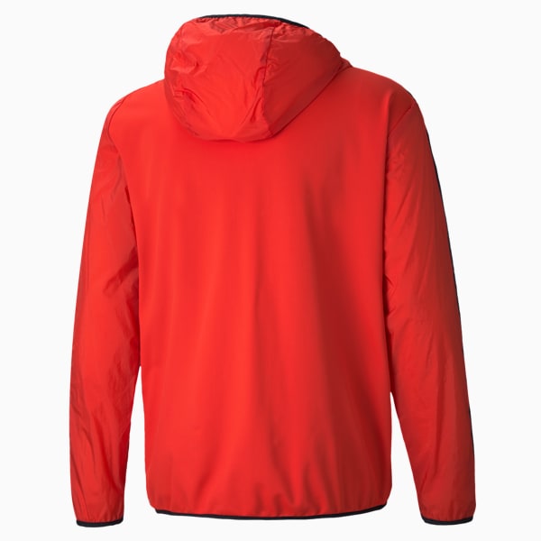 Ultra Men's Woven Training Jacket, Poppy Red-Puma Black, extralarge