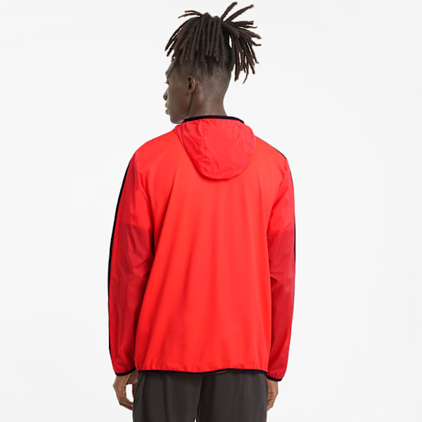 Ultra Men's Woven Training Jacket, Poppy Red-Puma Black, extralarge