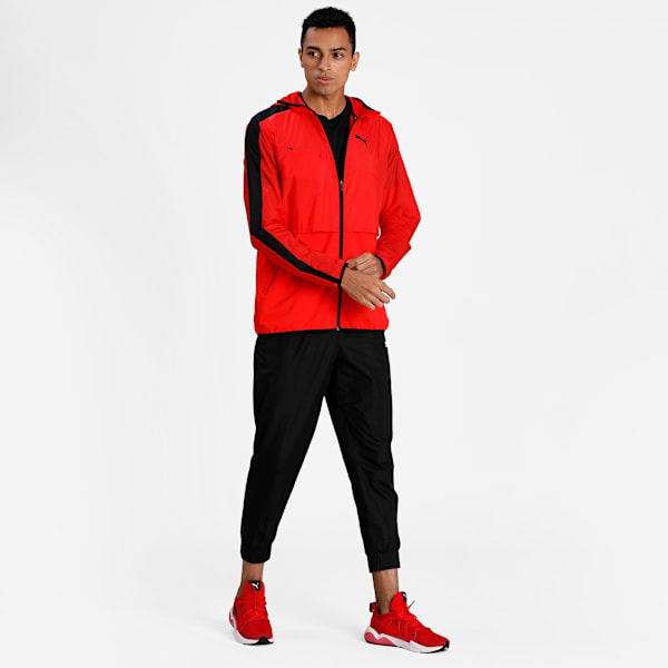 Ultra Woven Men's Training Jacket, Poppy Red-Puma Black, extralarge-IND