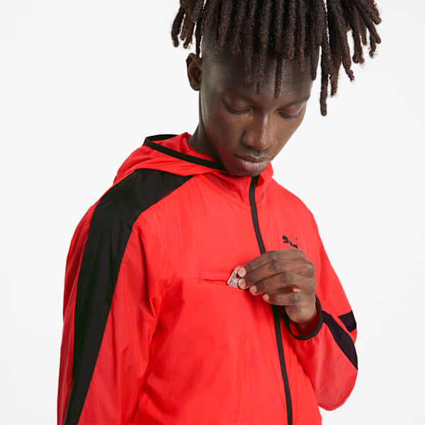 Ultra Woven Men's Training Jacket, Poppy Red-Puma Black, extralarge-IND