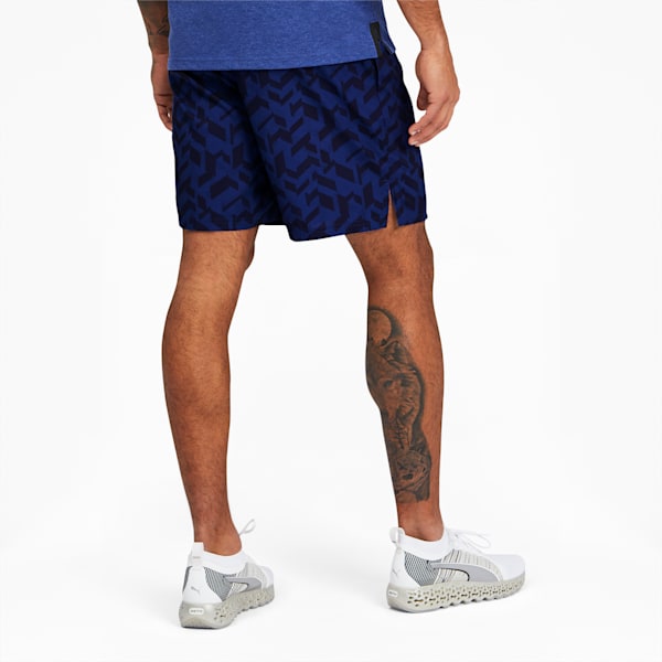 AOP Men's Woven Training Shorts, Elektro Blue-AOP Q1, extralarge