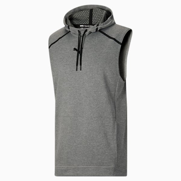 Sudadera Training Tech Knit para Hombre, Medium Gray Heather-Black, extralarge