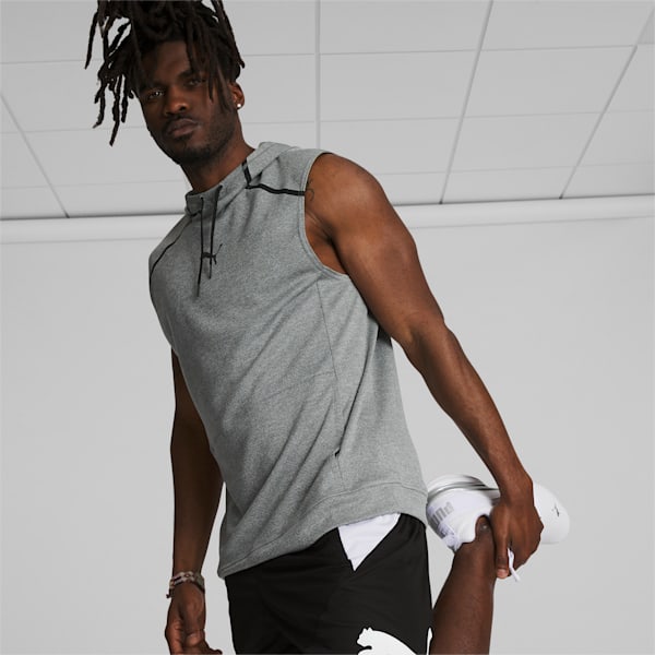 Sudadera Training Tech Knit para Hombre, Medium Gray Heather-Black, extralarge
