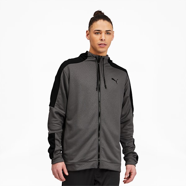 Activate Men's Full Zip Training Jacket, CASTLEROCK-Puma Black, extralarge