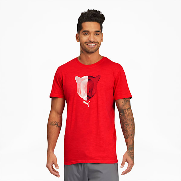 Performance Men's Graphic Tee, Poppy Red, extralarge