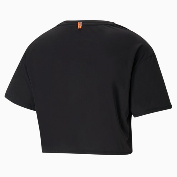 Logo Short Sleeve Women's Running Slim T-shirt, Puma Black, extralarge-IND