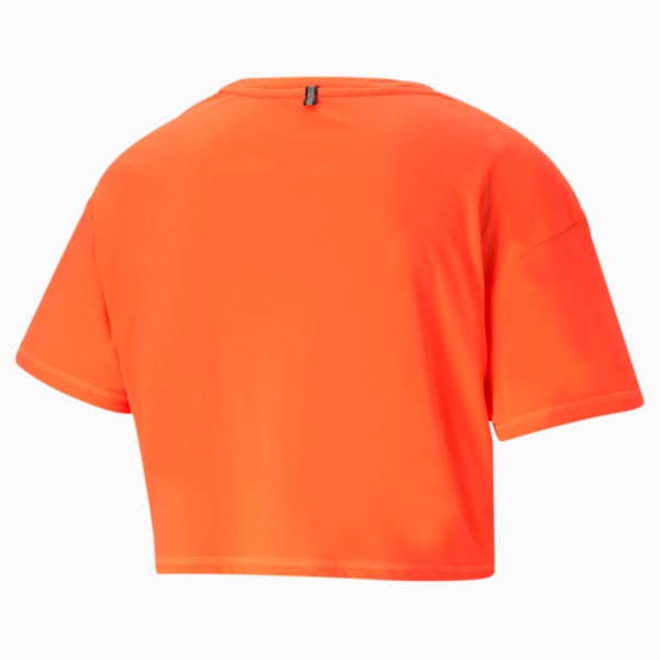 Logo Short Sleeve Women's Running Slim T-shirt, Lava Blast, extralarge-IND