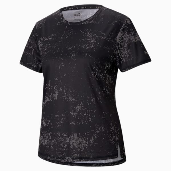 Graphic Short Sleeve Women's Running  T-shirt, Puma Black