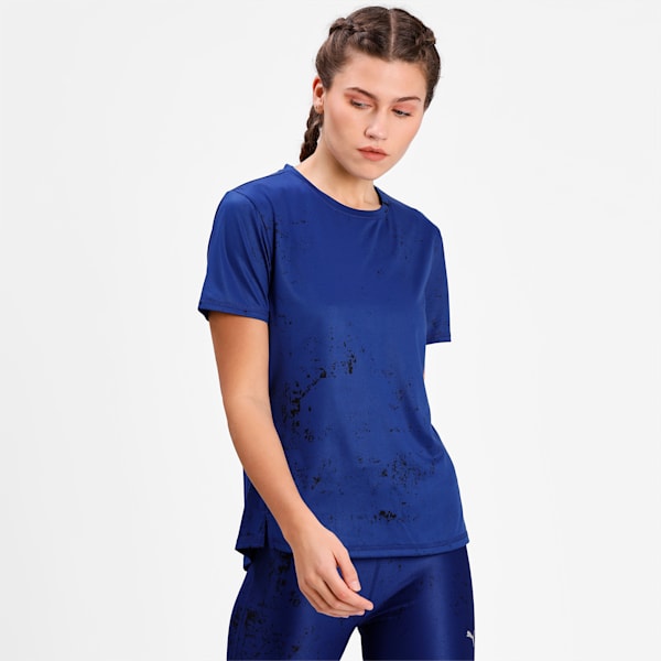 Graphic Women's Running T-Shirt, Elektro Blue, extralarge-IND