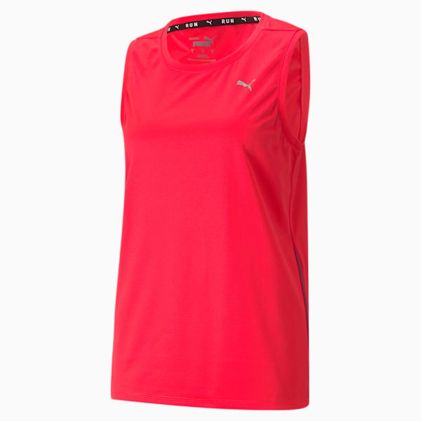 Fan Favorite Women's Running Tank Top, Sunblaze-Persian Red