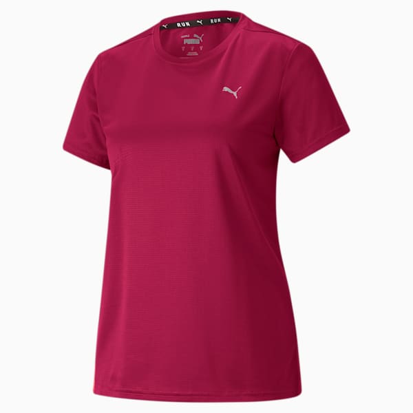 Favourite Short Sleeve Regular Fit Women's Running  T-shirt, Persian Red-Sunblaze, extralarge-AUS