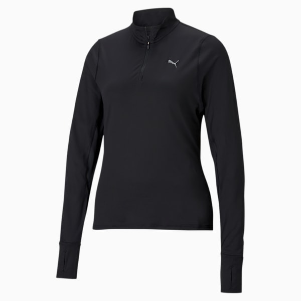 Favourite Quarter-Zip Women's Running Pullover, Puma Black, extralarge-IND