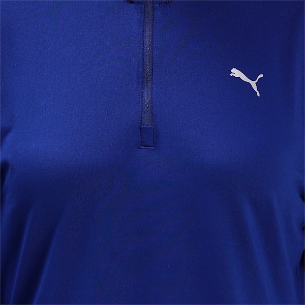 Favourite Quarter-Zip Women's Running Pullover, Elektro Blue, extralarge-IND
