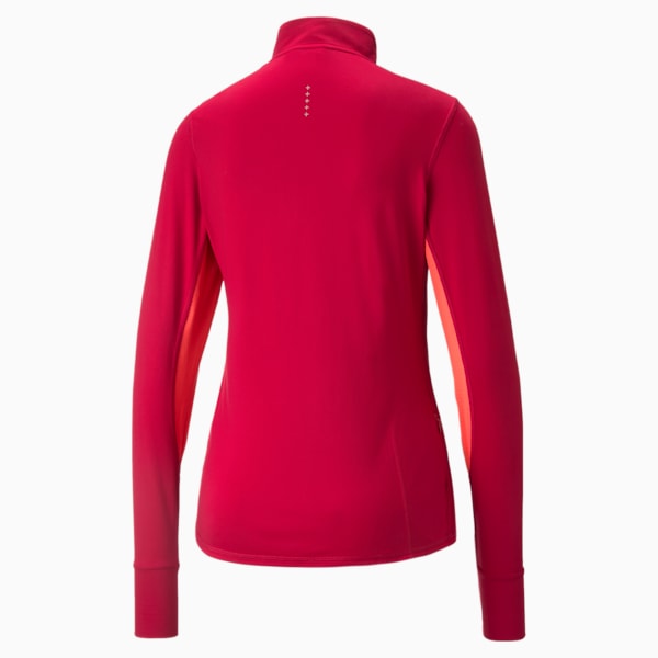 Favourite Quarter-Zip Women's Running Pullover, Persian Red-Sunblaze