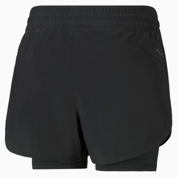 Favorite 2-in-1 Women's Woven Running Shorts, Puma Black, extralarge