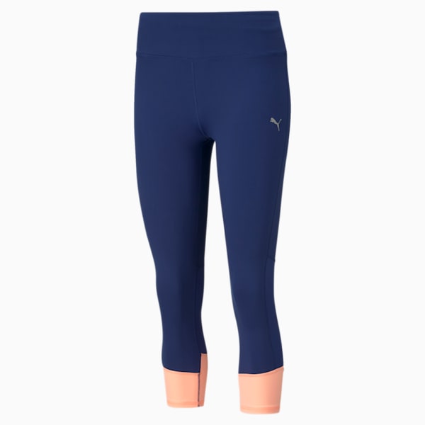 RUN Favourite Women's 3/4 Running Slim Tights, Elektro Blue, extralarge-IND