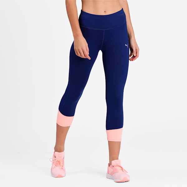 RUN Favourite Women's 3/4 Running Slim Tights, Elektro Blue, extralarge-IND