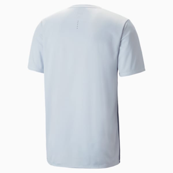 Favourite Short Sleeve Men's Running Tee, Platinum Gray-Evening Sky