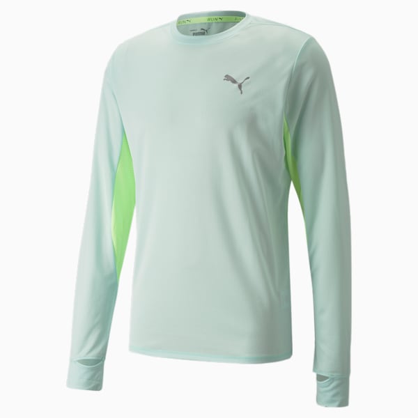 Favourite Long Sleeve Men's Running  T-shirt, Nitro Blue-Fizzy Light, extralarge-IND
