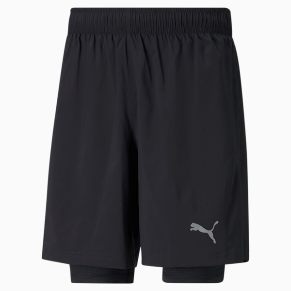 Favorite 2-in-1 Men's Woven Running Shorts, Puma Black, extralarge