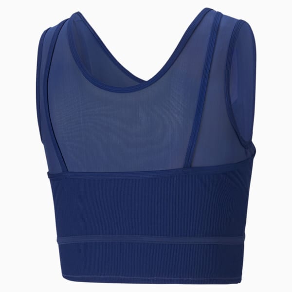 Studio Women's Layered Crop Top, Elektro Blue, extralarge