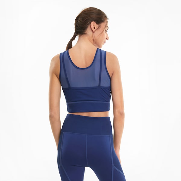 Studio Women's Layered Crop Top, Elektro Blue, extralarge