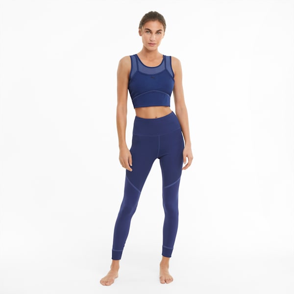 Studio Women's Layered Crop Top, Elektro Blue, extralarge