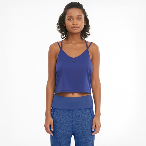 Studio Graphene Strappy Women's Training Tank Top, Elektro Blue, extralarge-IND