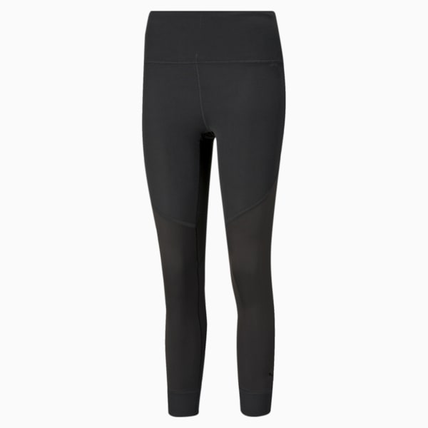 Studio Ribbed High Waist 7/8 Women's Training Leggings, Puma Black, extralarge-IND