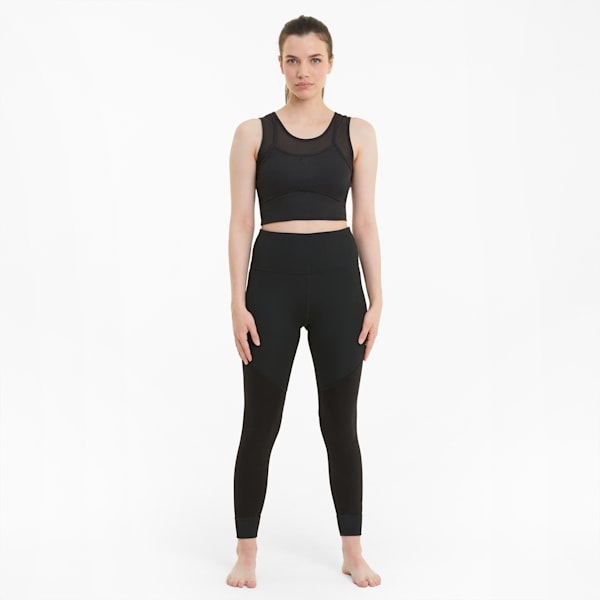 Studio Ribbed High Waist 7/8 Women's Training Leggings, Puma Black, extralarge-IND