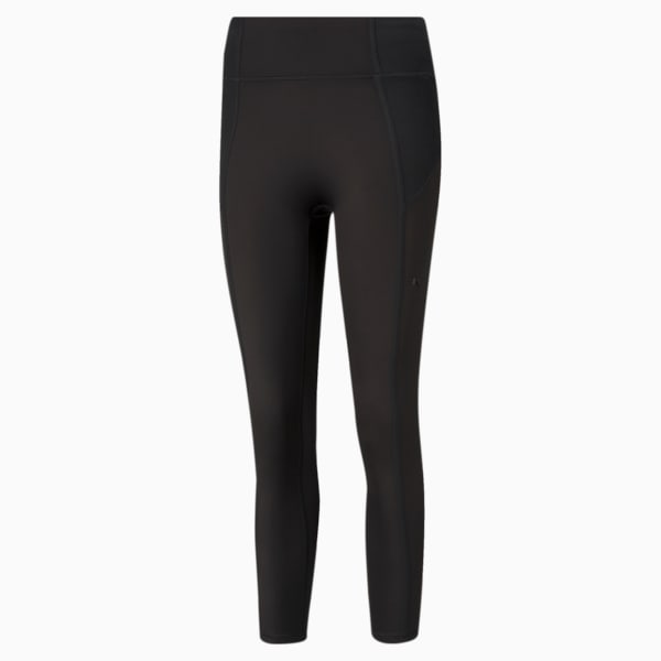 Studio Women's Ribbed High Waist 7/8 Leggings, Puma Black, extralarge