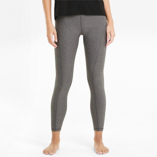 Studio Yogini Luxe High Waist 7/8 Women's Training Tights, Charcoal Heather, extralarge-IND
