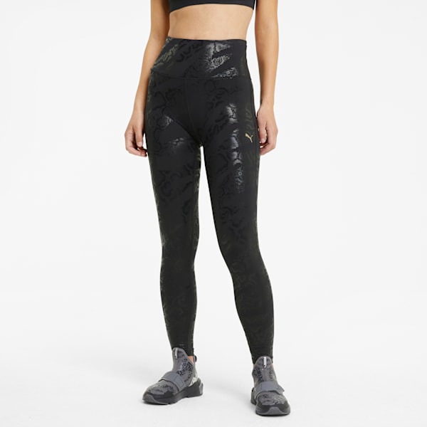 Untamed Women's AOP 7/8 Training Leggings, Puma Black-print, extralarge