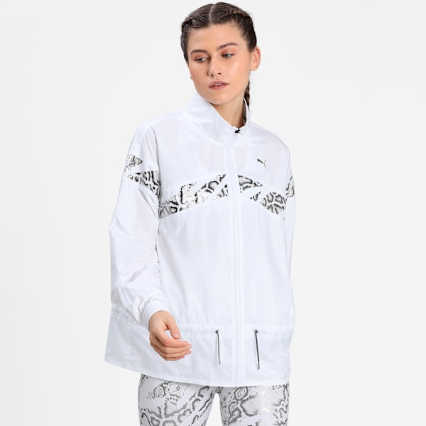 Untamed Woven Women's Training Relaxed Jacket, Puma White, extralarge-IND
