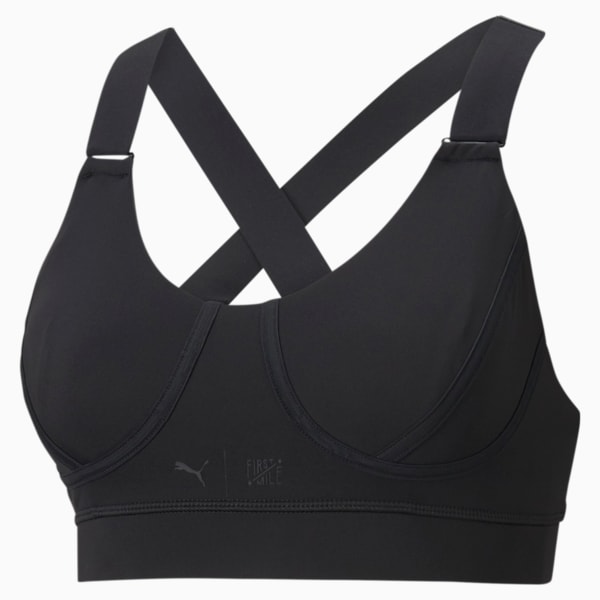 PUMA x FIRST MILE Mid Impact Women's Training Bra, Puma Black, extralarge-IND