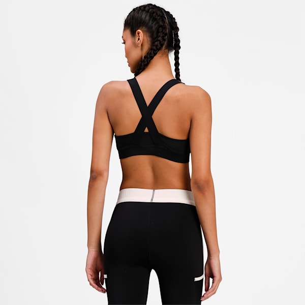 PUMA x FIRST MILE Mid Impact Women's Training Bra, Puma Black, extralarge-IND