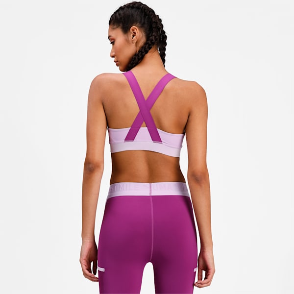 PUMA x FIRST MILE Mid Impact Women's Training Bra, Light Lavender-Byzantium, extralarge-IND